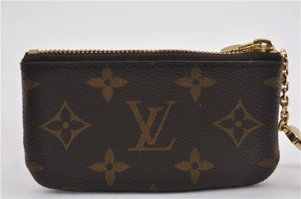 Authentic Louis Vuitton Monogram Pochette Cles Coin Purse Case M62650 LV 9476F For Sale