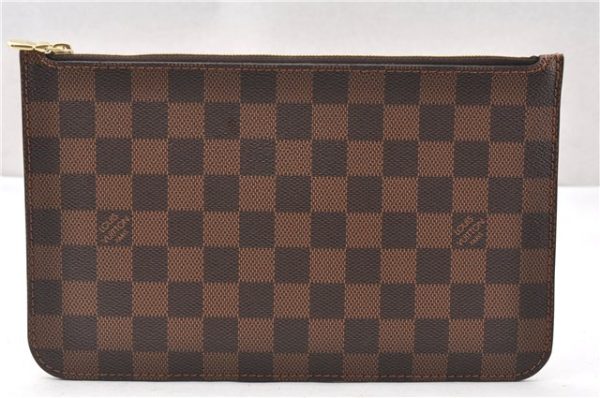 Authentic Louis Vuitton Damier Neverfull Pouch Purse Clutch Bag LV 6517F Sale