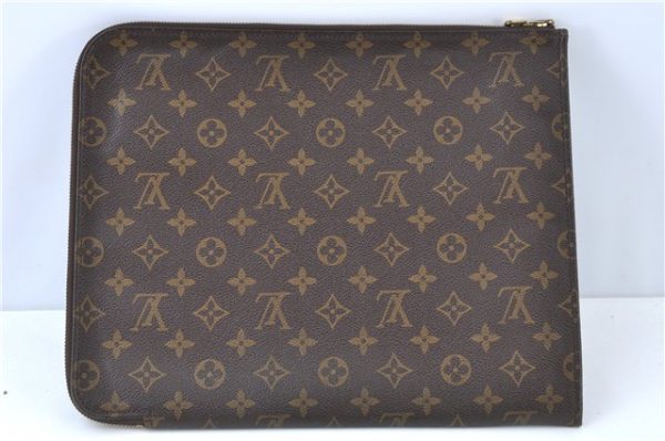 Authentic Louis Vuitton Monogram Poche Documents 33 M53457 Document Case J6595 Discount