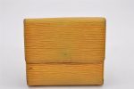 Authentic Louis Vuitton Epi Trifold Wallet Key Case Yellow 3Set LV Junk K4792 Discount