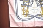 Authentic HERMES Carre 90 Scarf  BRIDES de GALA par  Silk Pink J9568 on Sale