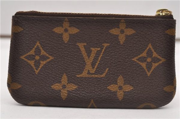 Authentic Louis Vuitton Monogram Pochette Cles Coin Purse Case M62650 LV 1923G Hot on Sale