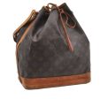 Authentic Louis Vuitton Monogram Noe Shoulder Drawstring Bag M42224 LV 1143G on Sale