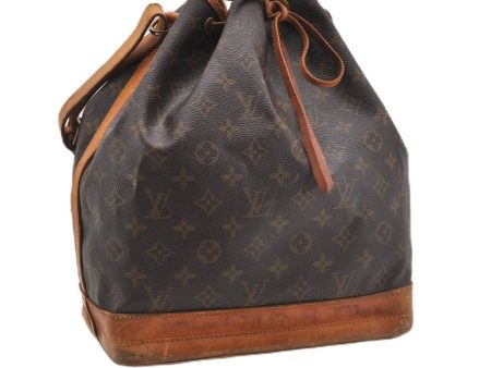 Authentic Louis Vuitton Monogram Noe Shoulder Drawstring Bag M42224 LV 1143G on Sale