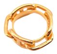 Authentic HERMES Scarf Ring Chaine d Ancre Chain Design Gold Tone 8280F Online now