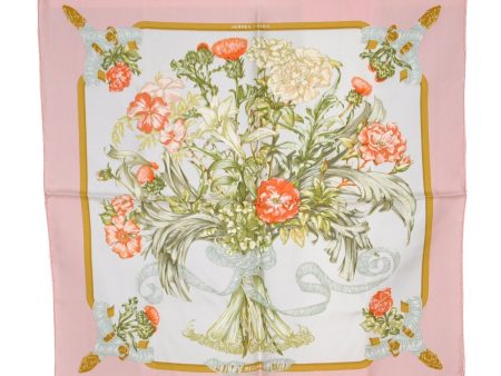 Authentic HERMES Petit Carre 40 Scarf Handkerchief  REGINA  Silk Pink 2108G For Sale