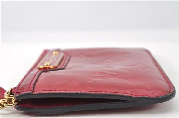 Authentic Louis Vuitton Vernis Pochette Cles NM Coin Purse Case M91669 Red 1903G on Sale