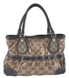 Auth GUCCI Jumbo GG Crystal Shoulder Tote Bag PVC Leather 223964 Brown J5705 Supply