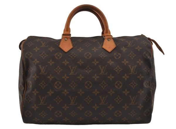 Authentic Louis Vuitton Monogram Speedy 35 Hand Boston Bag M41524 LV 1826I Discount