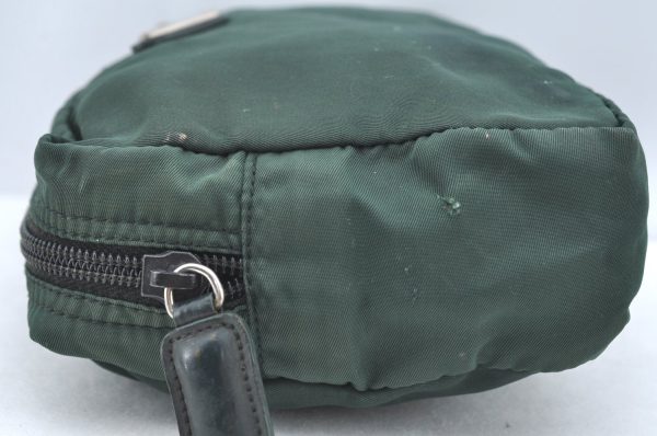 Authentic PRADA Nylon Tessuto Pouch Purse Green K4534 Cheap