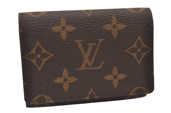 Auth Louis Vuitton Monogram Enveloppe Carte de Visite Card Case M62920 LV 1917I Fashion