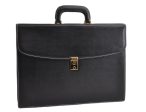 Authentic Burberrys Vintage Leather Business Briefcase Black 7405F Cheap