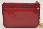 Authentic Louis Vuitton Vernis Pochette Cles NM Coin Purse Case M91669 Red 0843I Supply