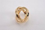 Authentic HERMES Scarf Ring Cosmos Bijouterie Fantaisie Gold Tone K4816 Hot on Sale