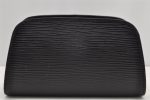 Authentic Louis Vuitton Epi Dauphine Cosmetic Pouch Black M48442 LV 0999I on Sale