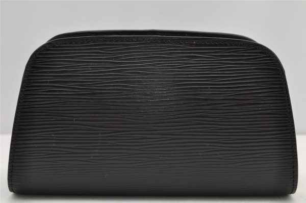 Authentic Louis Vuitton Epi Dauphine Cosmetic Pouch Black M48442 LV 0999I on Sale