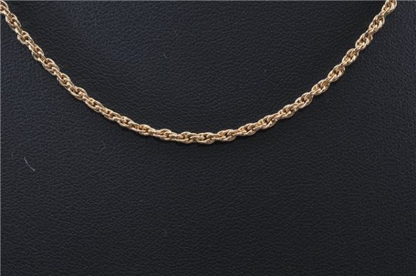 Authentic Christian Dior Gold Tone Chain Pendant Necklace CD 6963F Cheap