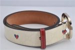 Authentic GUCCI Interlocking G Belt GG PVC Leather 85cm 33.5  114876 White 7725F Online Hot Sale