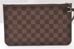 Authentic Louis Vuitton Damier Neverfull Pouch Purse Clutch Bag LV 6517F Sale