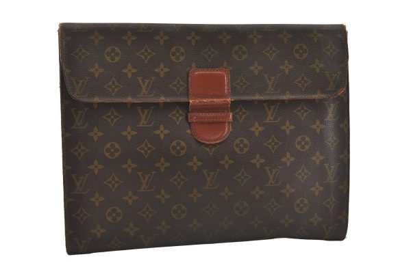 Authentic Louis Vuitton Monogram Poche Ministre Document Case Old Model LV 2485I Sale