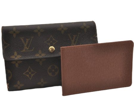 Authentic Louis Vuitton Monogram Porte Tresor Etui Papier Wallet M61202 LV K4850 Hot on Sale