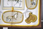 Authentic HERMES Carre 90 Scarf  GRAND APPARAT  Silk Brown K4688 Online Sale