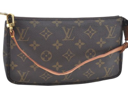 Authentic Louis Vuitton Monogram Pochette Accessoires Pouch M51980 LV 4270F For Sale