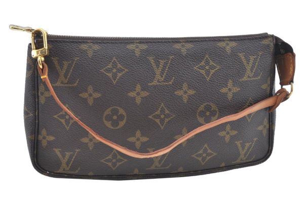 Authentic Louis Vuitton Monogram Pochette Accessoires Pouch M51980 LV 4270F For Sale