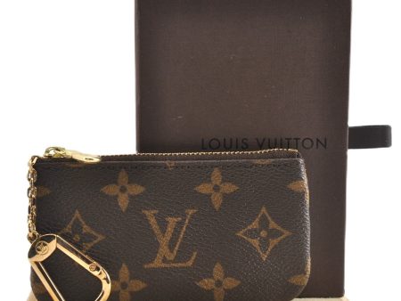 Authentic Louis Vuitton Monogram Pochette Cles Coin Purse Case M62650 Box 7724F on Sale