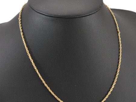 Authentic Christian Dior Gold Tone Chain Pendant Necklace CD 6963F Cheap