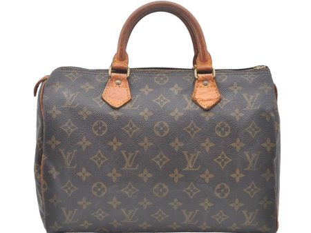 Authentic Louis Vuitton Monogram Speedy 30 Hand Boston Bag M41526 LV Junk K4101 For Discount