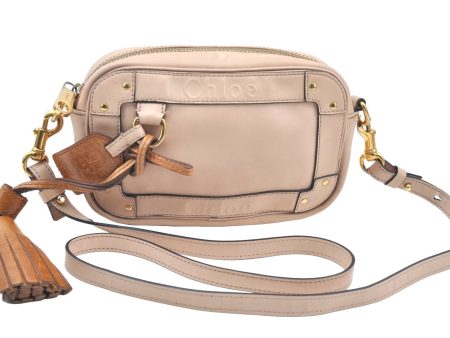 Auth Chloe Eden Fringe Shoulder Cross Body Bag Purse Leather Light Beige K4545 Online Hot Sale