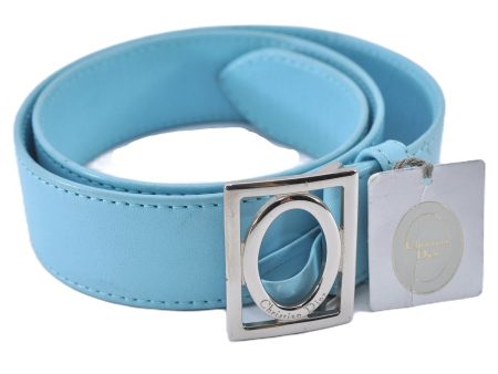 Authentic Christian Dior Belt Leather Size 70cm 27.6inches Light Blue CD 3359F Online