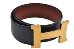 Authentic HERMES Large Constance Leather Belt Size 75cm 29.5  Navy Brown 7721F Discount