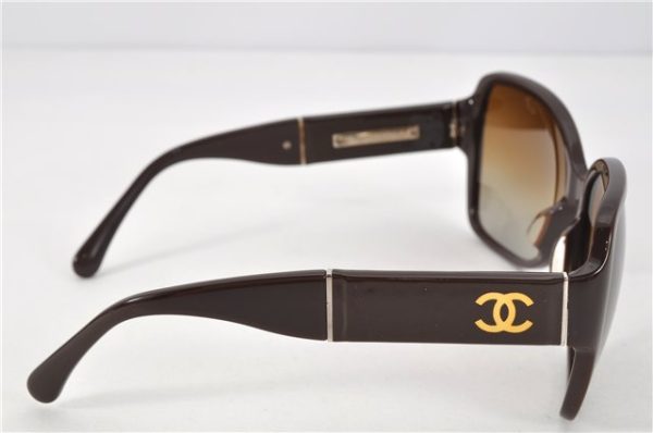 Authentic CHANEL Vintage Sunglasses CC Logos CoCo Mark Plastic Brown 3457F Discount