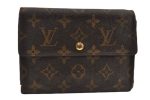 Authentic Louis Vuitton Monogram Porte Tresor Etui Papier Wallet M61202 LV K4957 on Sale