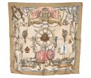 Authentic HERMES Petit Carre 40 Scarf Handkerchief  MUSEE  Silk Beige 2490I Online Hot Sale