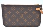 Authentic Louis Vuitton Monogram Neverfull Pouch Purse Clutch Bag Pink LV K4402 Fashion