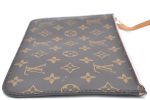 Authentic Louis Vuitton Monogram Neverfull Pouch Purse Clutch Bag Pink LV K4437 Online