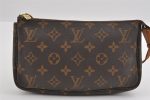 Authentic Louis Vuitton Monogram Pochette Accessoires Pouch M51980 LV 0854I Sale