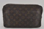 Auth Louis Vuitton Monogram Trousse Toilette 28 Clutch Bag M47522 Junk 2497I Cheap