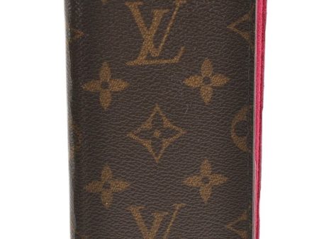 Authentic Louis Vuitton Monogram Folio Iphone X Case Pink M63444 LV K4841 on Sale