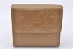 Auth Louis Vuitton Vernis Porte Monnaie Billets Cartes Credit Wallet Beige 7866F Fashion