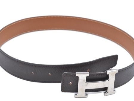 Authentic HERMES Constance Leather Belt Size 65cm 25.6-29.1  Brown J6734 Sale