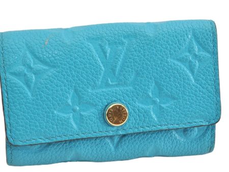 Auth Louis Vuitton Monogram Empreinte Multicles 6 Key Case M81566 Blue LV 6821F on Sale