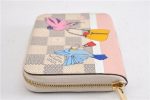 Auth Louis Vuitton Damier Azur Zippy Coin Purse Wallet Bird N60138 Box 7259F Supply