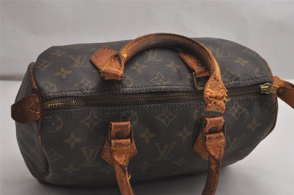 Authentic Louis Vuitton Monogram Speedy 25 Boston Hand Bag M41528 LV Junk 2570I Sale