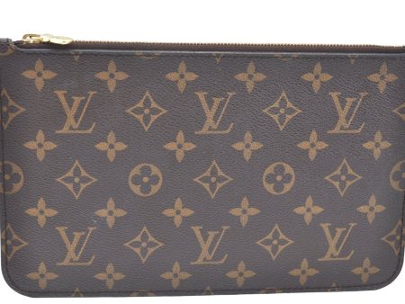 Authentic Louis Vuitton Monogram Neverfull Pouch Purse Clutch Bag LV K4436 Sale