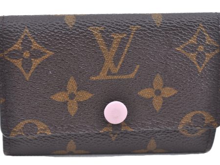 Authentic Louis Vuitton Monogram Multicles 6 Key Case Holder M61285 Pink J6978 Discount