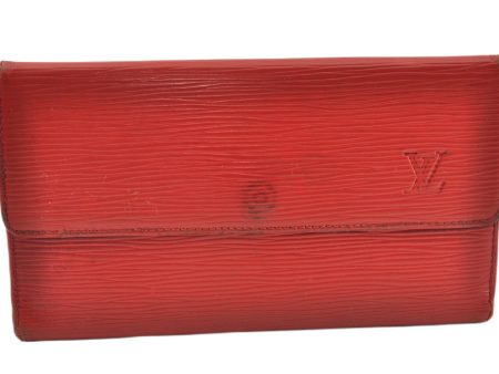 Auth Louis Vuitton Epi Porte Tresor International Wallet Red M63387 LV K4592 For Cheap